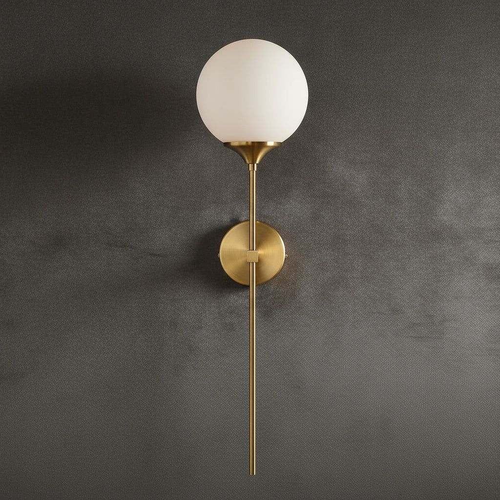 Moderne Wandlamp met Glazen Kap – Chroom of Gouden Afwerking – Scandinavische Stijl | Sansoti