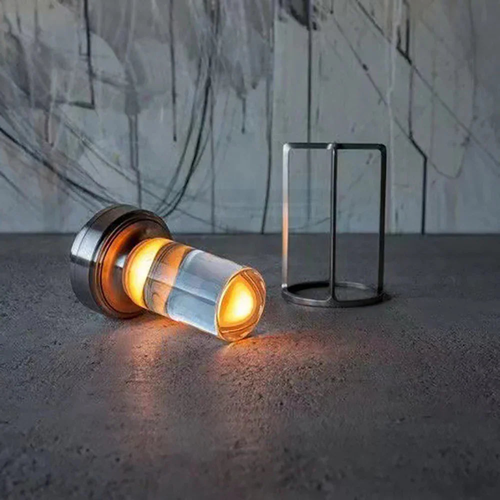 Draagbare Kristallen Tafellamp op Batterijen Dimbaar LED Goud Zilver Zwart Sfeerlamp Draadloos | Sansoti