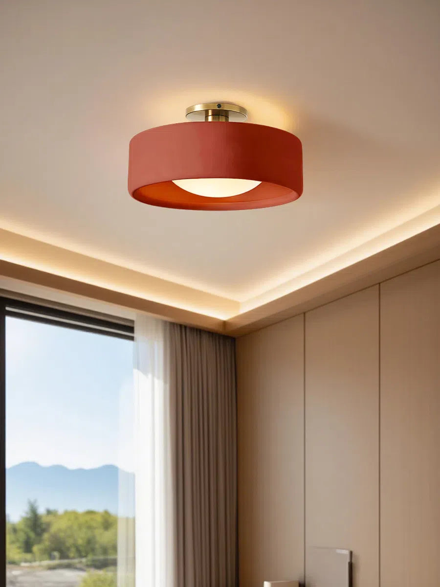 Porseleinen Plafondlamp met Strakke Montage – Moderne Lage Profiellamp Keramiek Opbouwverlichting | Sansoti