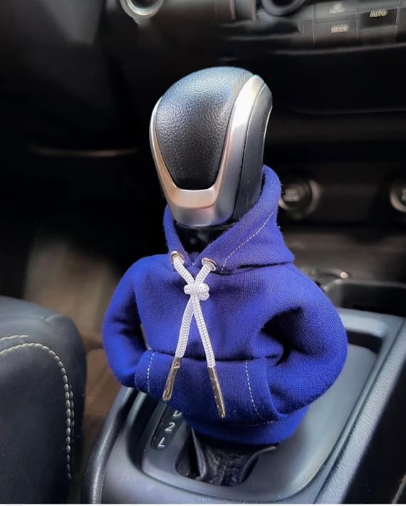 Mini-Hoodie-Schaltknaufbezug, universell, Polyester, Auto-Innenraumdekoration, Accessoire, Schutzbezug in 8 Farben | Sansoti
