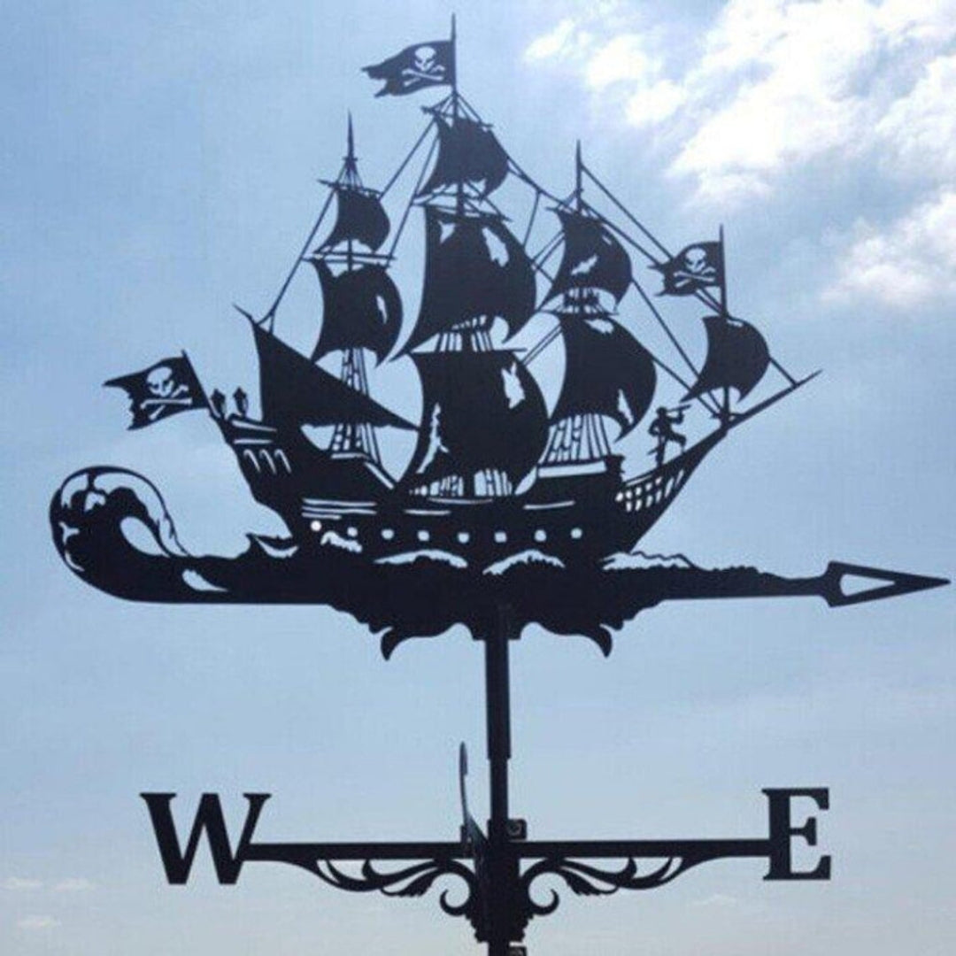 Weather Vane Garden Stainless Steel Weather-Resistant Outdoor Decoration Balcony Terrace Wind Direction Garden Accessory | Sansoti