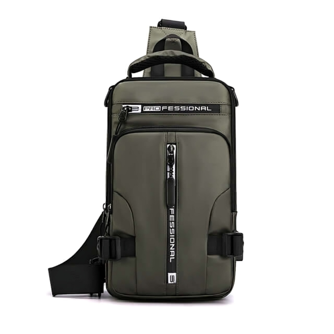 Crossbody Schoudertas Waterafstotend met USB-Poort en Diefstalbescherming 18x30x10cm Zwart Blauw Groen | Sansoti