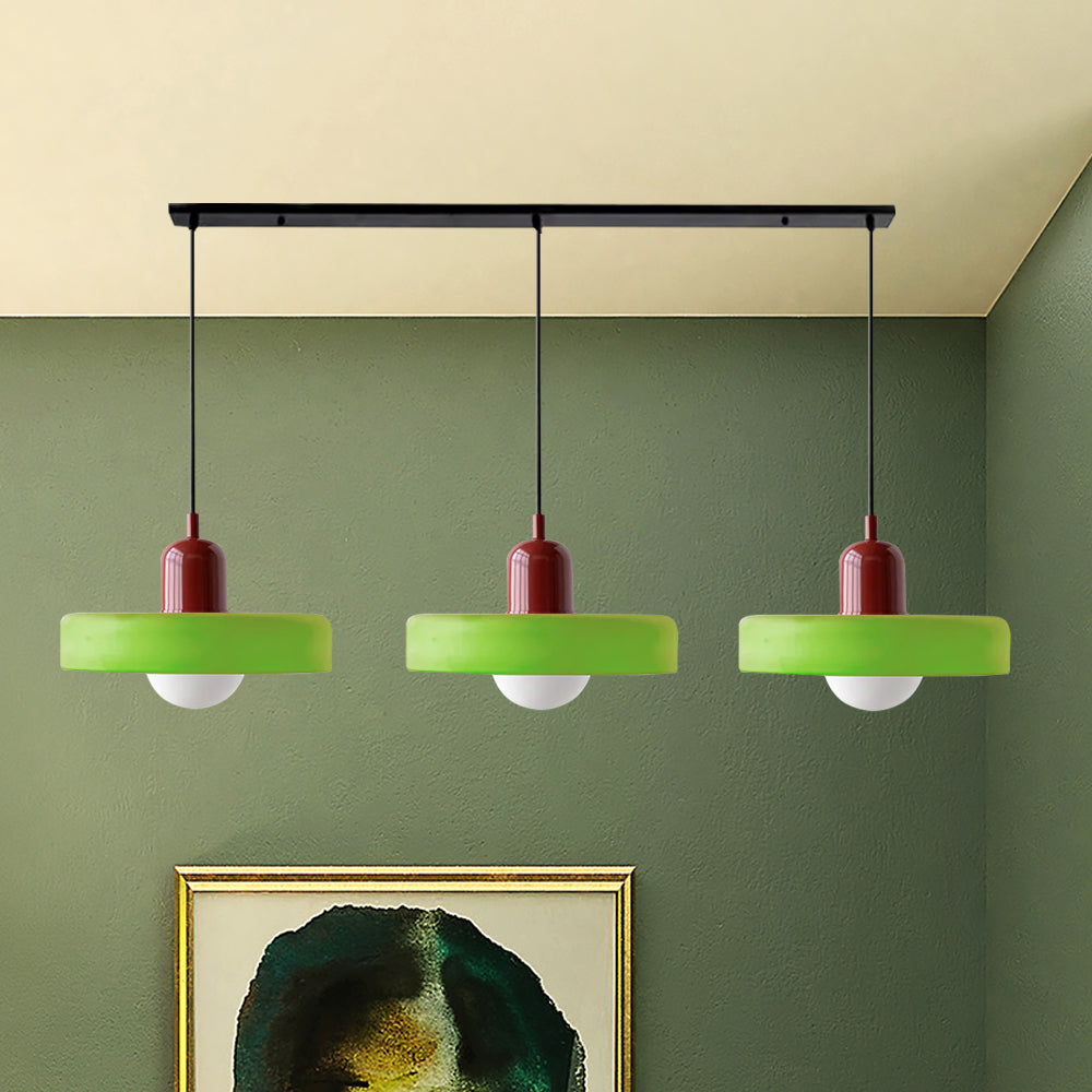 Luccon Suspension Triple Verre G9 Couleurs Rétro Table à Manger Salon Design Éclairage Multi-lampes | Restfield