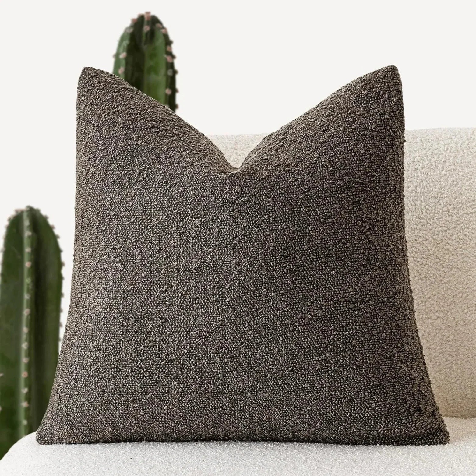 Kissenbezug Bouclé Luxus 45x45 Weiches Minimalistisches Design | Restfield