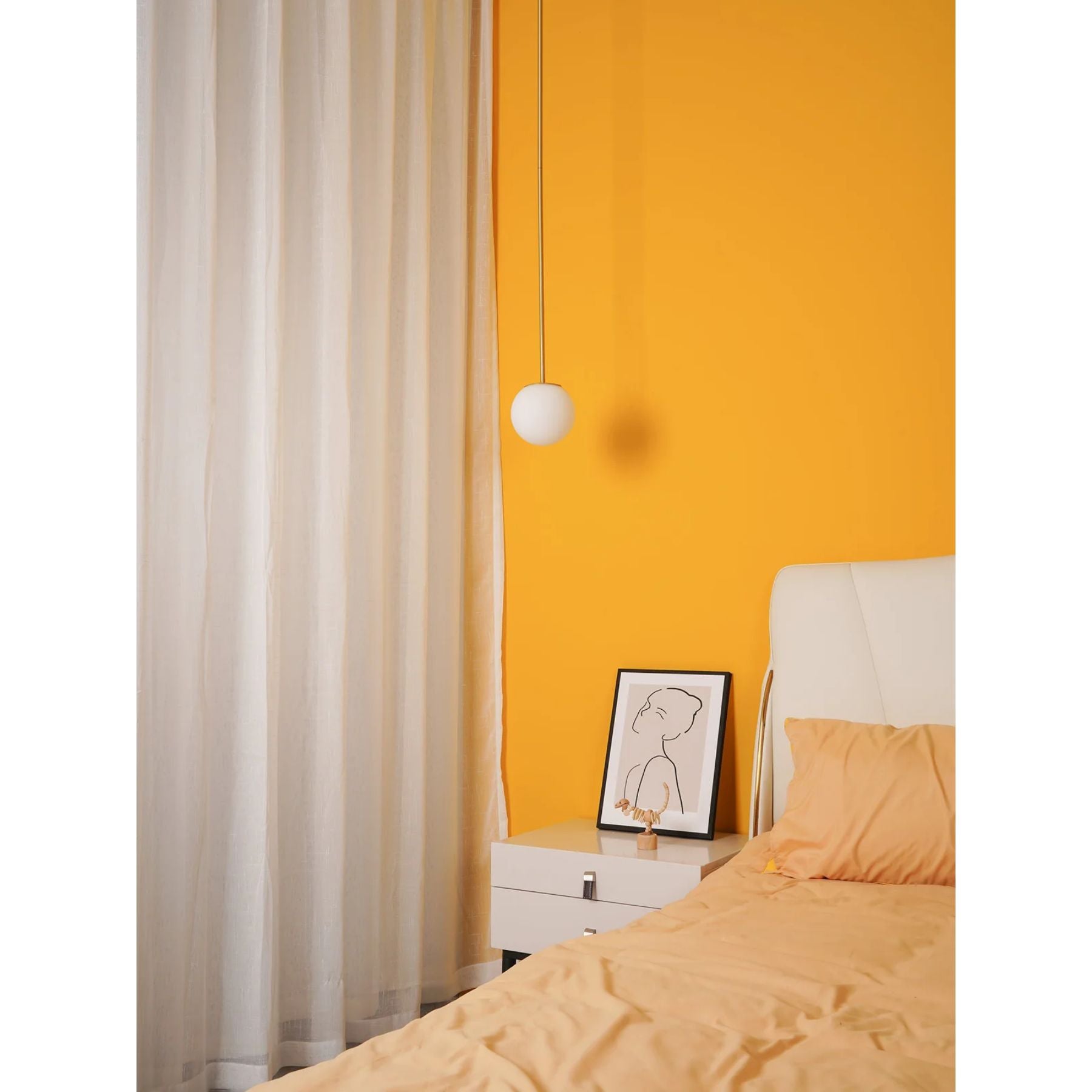 Hängelampe Messing Milchglas Decke Minimalistisch Modern Skandinavisch Flur Esstisch Nachttisch | Restfield
