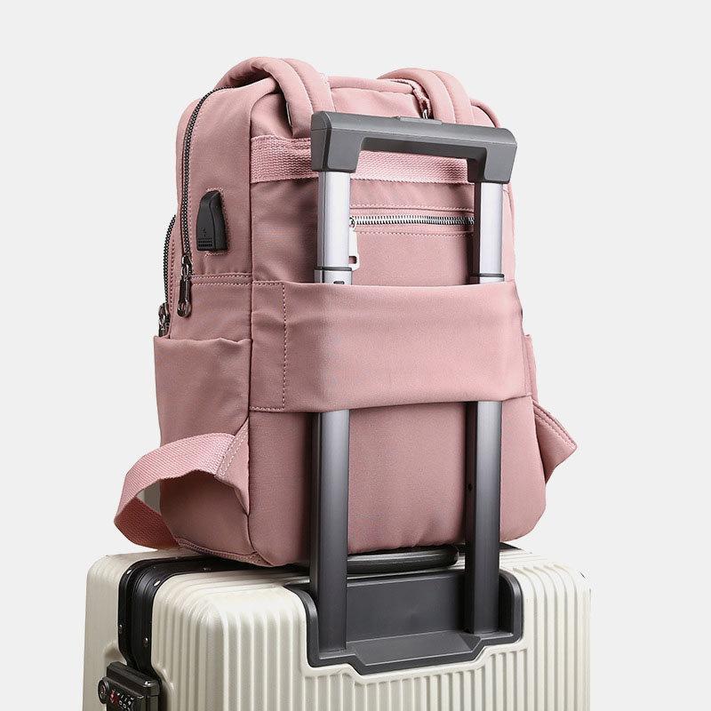 Waterdichte Dagelijkse Rugzak met USB Oplaadpoort Zwart Grijs Roze Groen Blauw Rood Multifunctioneel voor Werk School Reizen Laptop iPad Telefoon Opslag | Sansoti