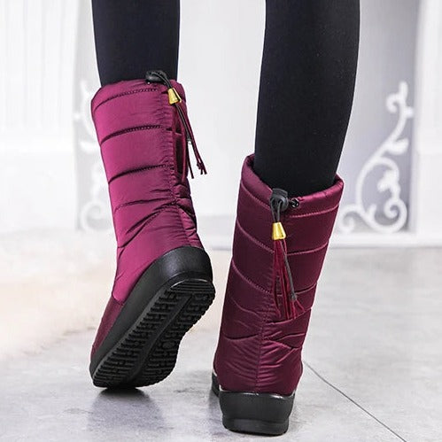 Lined Waterproof Winter Boots for Women with Non-Slip Sole – Warm Polyester Snow Boots for Wide Feet | Sansoti