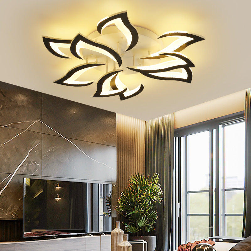 Lovela Flower Deckenleuchte LED 3200 Lumen Schwarz Wohnzimmer Schlafzimmer Design Deckenleuchte modern | Restfield