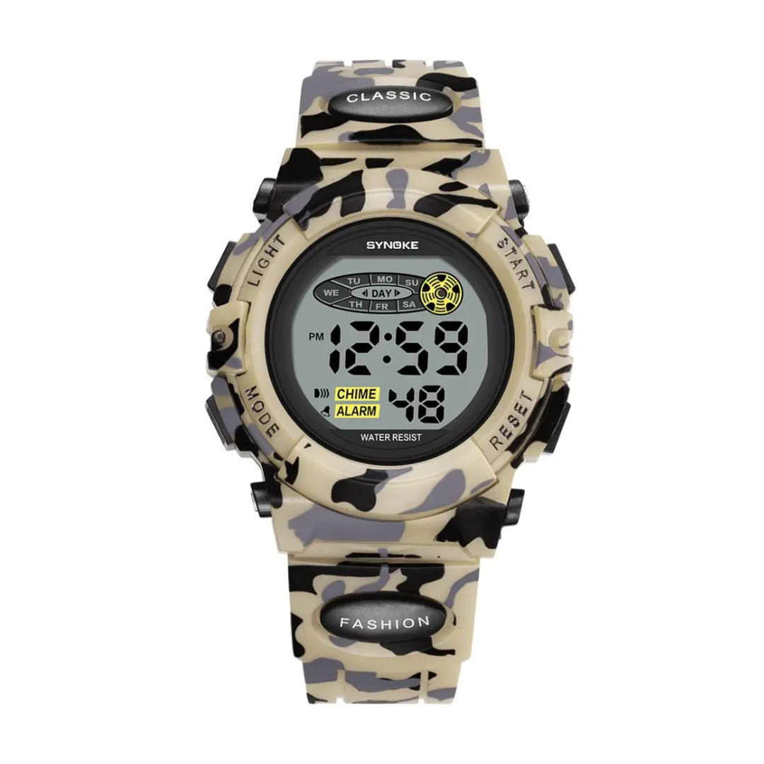 Digitaal Kinderhorloge Waterdicht & Stoßvastig – Datum Alarm Stopwatch Functie – Leerzame Sportuhr met Verlichting – PU Siliconen Band Jongens Meisjes 6-15 Jaar | Sansoti