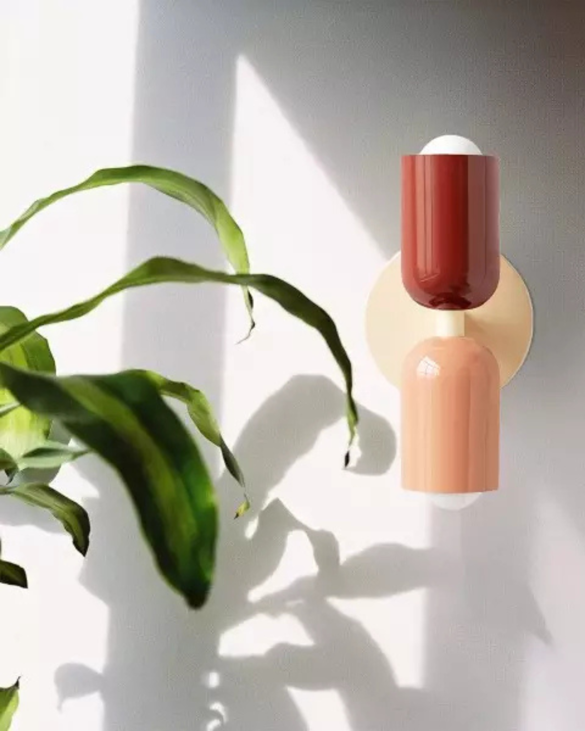 Wandlamp Dubbele Ronde Kap Zwart Frame Warm Sfeerlicht Slaapkamer Woonkamer Gang Minimalistische Wandverlichting Modern Japandi Scandinavisch Interieur | Sansoti