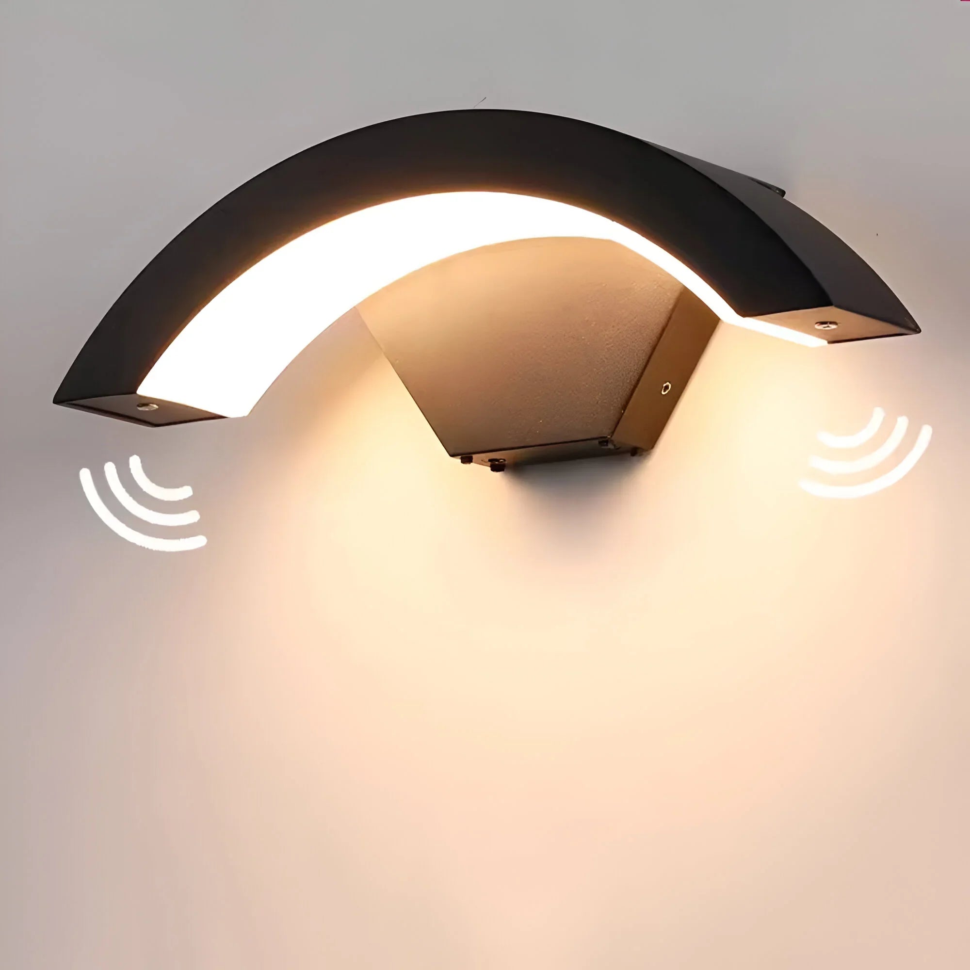 LED Wandlamp met Bewegingssensor voor Buiten – Energiebesparend 18W Waterdicht Buitenlicht in Zwart of Bruin | Sansoti