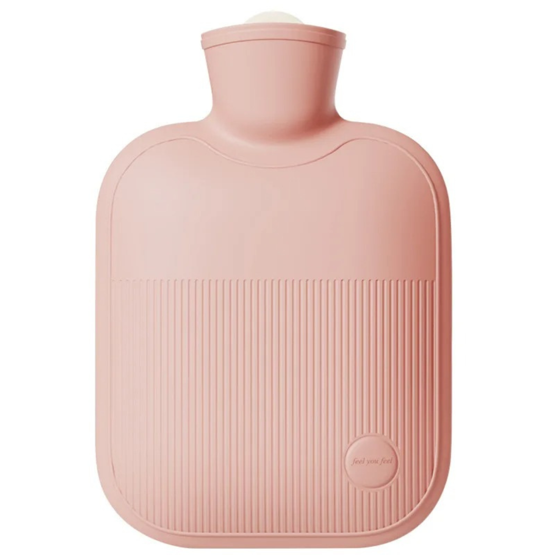 2-liter hot water bottle, leakproof PVC, soft to the touch, hand warmer, foot warmer, for bed, couch, and sofa on cold evenings | Sansoti