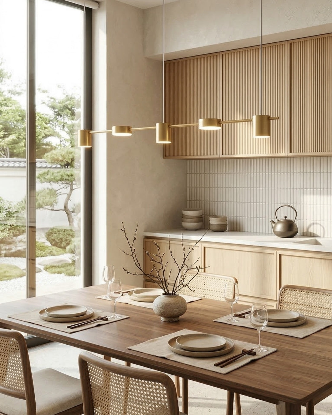 Lineaire LED Hanglamp Helios – Moderne Verlichting met Metaal en Acryl voor Eetkamer en Woonkamer | Sansoti
