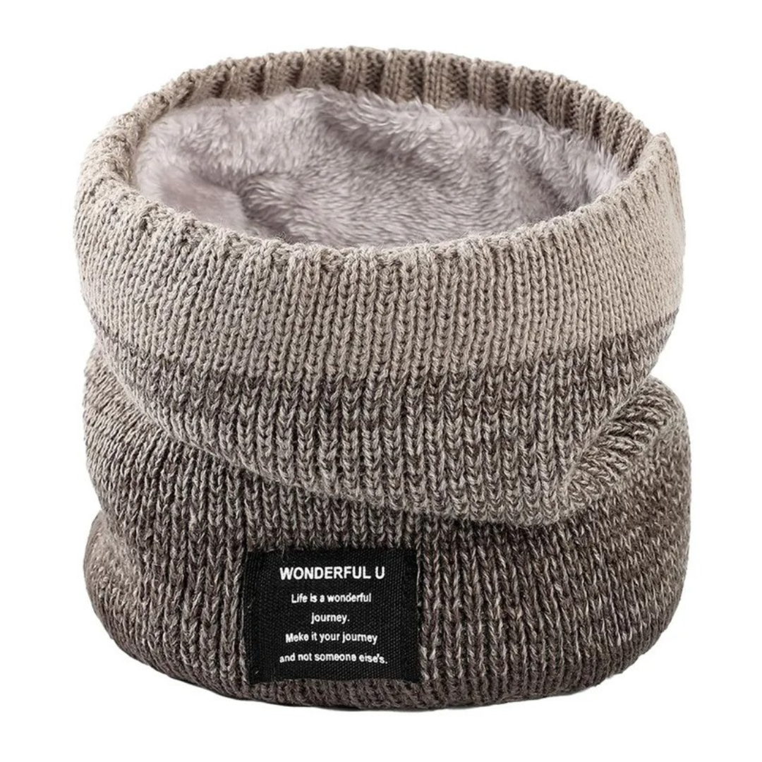 Gestrickte Halswärmer mit weichem Fleecefutter für Herren und Damen Herbst Winter Frühling Outdoor-Winterschal | Sansoti