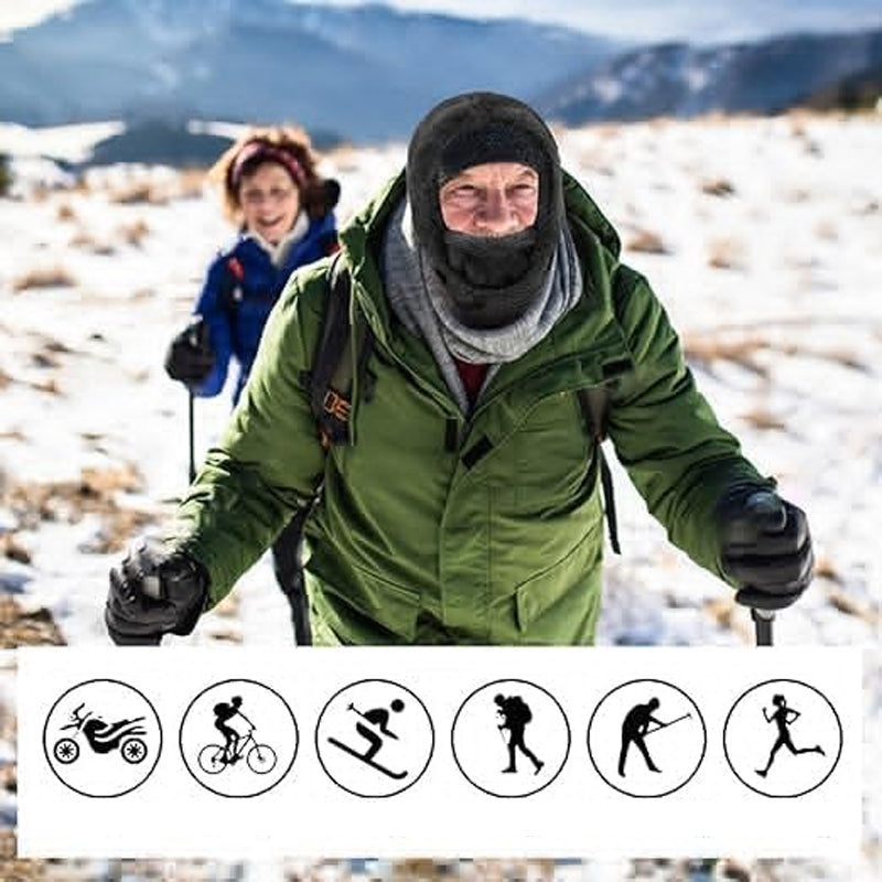 Fleece-Balaclava für den Wintersport mit Nackenschutz, verstellbar, atmungsaktiv, Unisex-Gesichtsmaske für Outdoor-Aktivitäten | Sansoti