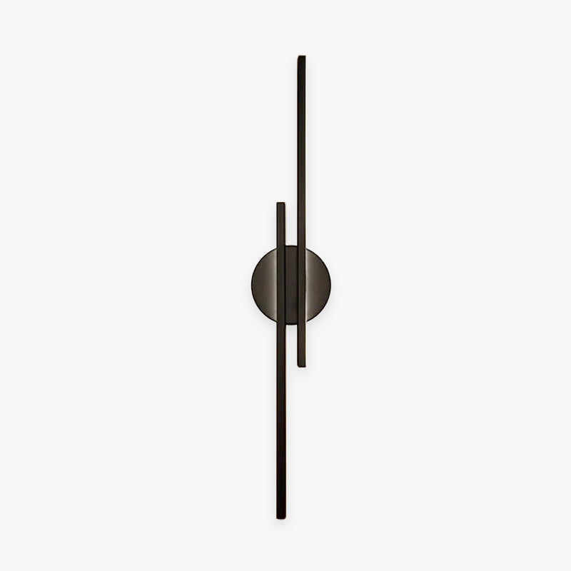 LED Wandlamp Dubbele Lijn 55cm Metaal Zwart Wit Slaapkamer Woonkamer Modern Geometrisch Design Verlichting | Sansoti