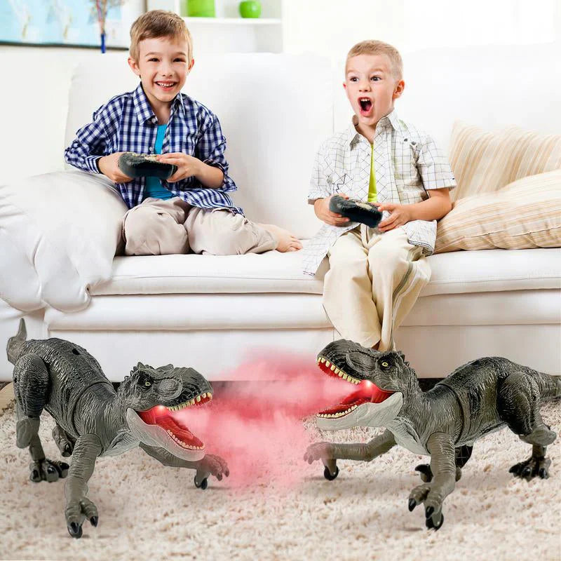 Bestuurbare Prehistorische Speeldino met Mistfunctie – Bewegende Robot Dino voor Kinderen – Oplaadbaar met Afstandsbediening – Dinosaurus Speelgoed met Geluid en Lichteffecten | Sansoti