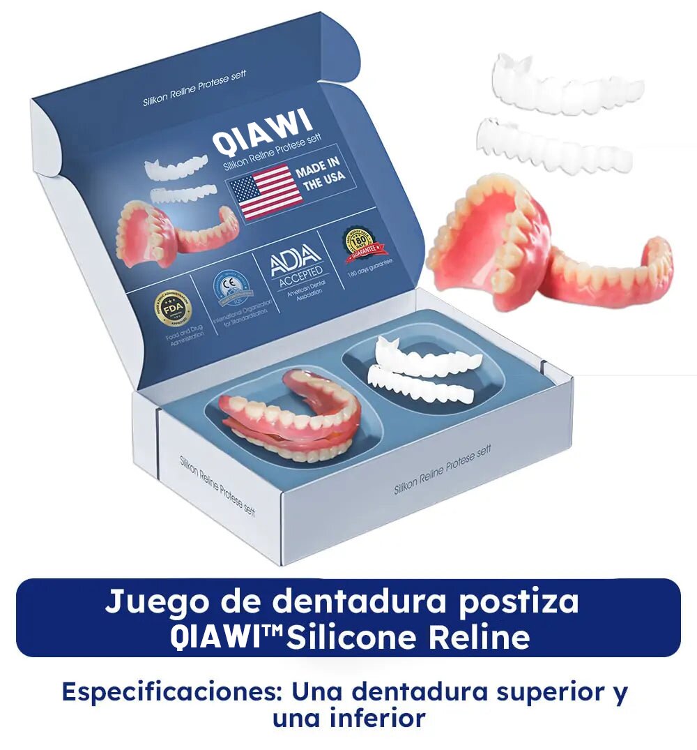 Cosmetic Denture Prosthesis for Adults, Removable Silicone Tooth Filling, Reusable, Natural White | Sansoti