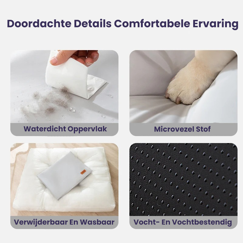 Orthopedisch Hondenkussen Waterafstotend Memory Foam Rustbed voor Gewrichten en Spieren Antislip Wasbare Hoes | Sansoti