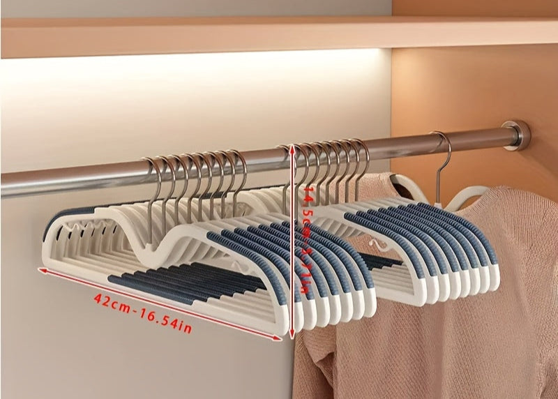 Ruimtebesparende Kledinghangers Antislip Draaibare Haak Compacte Garderobe Organisatie Korte Hals Hangertjes Set Slimdoorns voor Shirts Jurken Blouses Overhemden | Sansoti