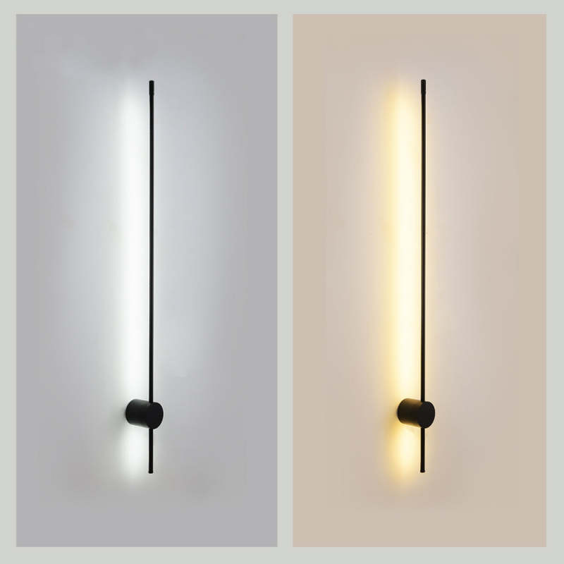 Minimalist Metal Wall Light with Linear Design for Living Room Bedroom Dining Room Reading Corner Ambient Lighting | Sansoti
