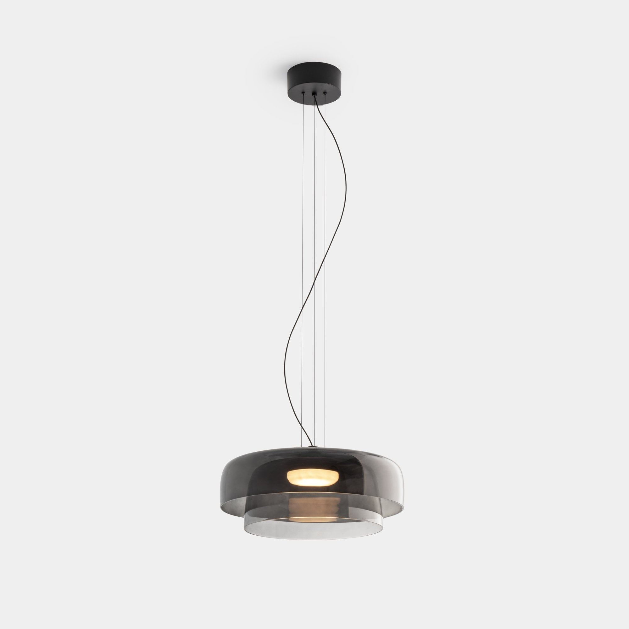 Suspension Verre Design Nordique Superposé 1 2 3 Niveaux Orange Vert Gris Salle à Manger Cuisine Salon Suspension Lumière Chaude LED Réglable