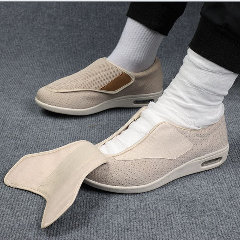 Chaussures ajustables extra larges pour pieds sensibles avec semelle intérieure amovible et fermeture auto-agrippante pointure 36-46 | Sansoti