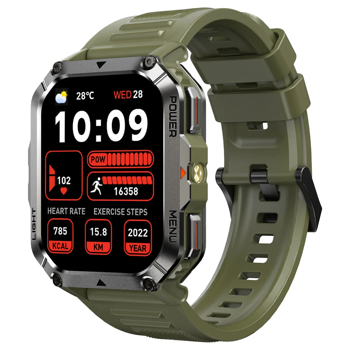 Sporthorloge GPS Outdoor met AI-Assistent LED-Zaklamp 120+ Trainingsmodi Waterdicht IP68 Multifunctioneel | Sansoti
