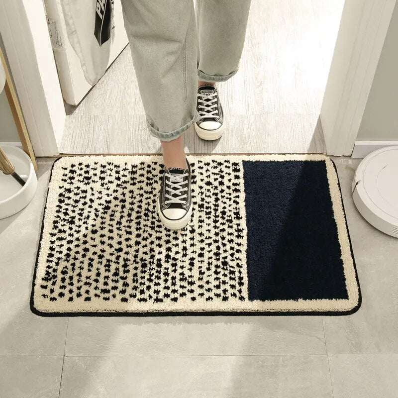 Badmat Polyester Acryl Anti Slip 40x60 45x70 50x80 cm Abstract Design Badkamer Wasbaar Zacht Tapijt | Sansoti