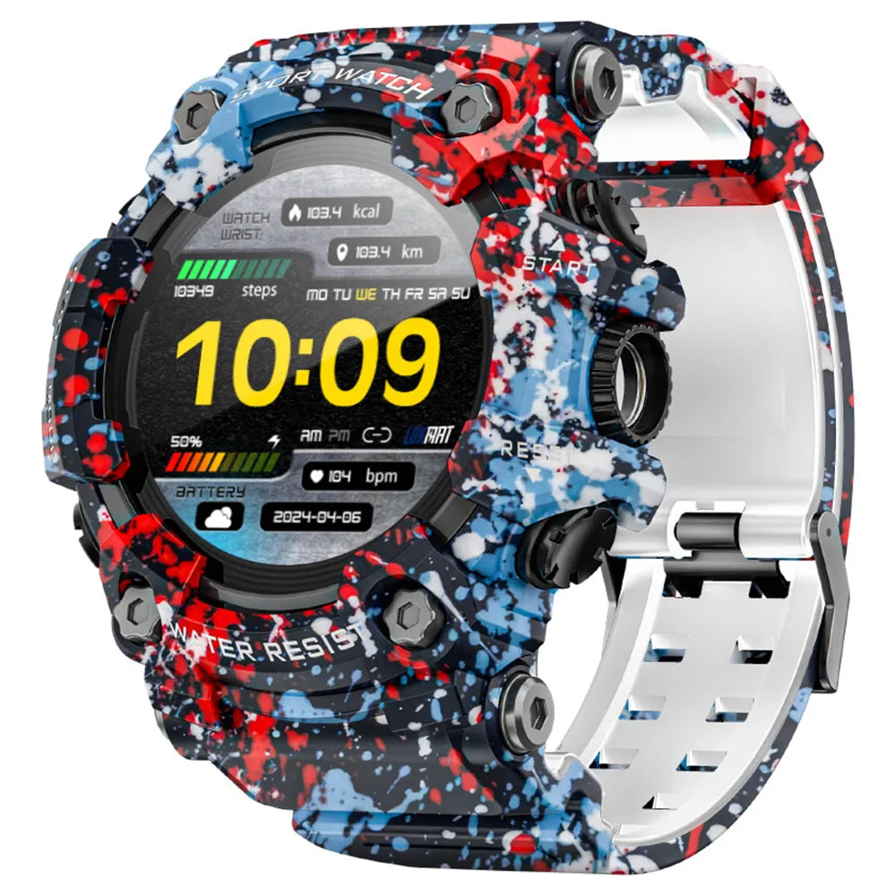 Sports watch 1.32-inch Touchscreen Waterproof 100+ Modes Bluetooth Heart Rate Monitor Sleep Tracking 15 Days | Sansoti