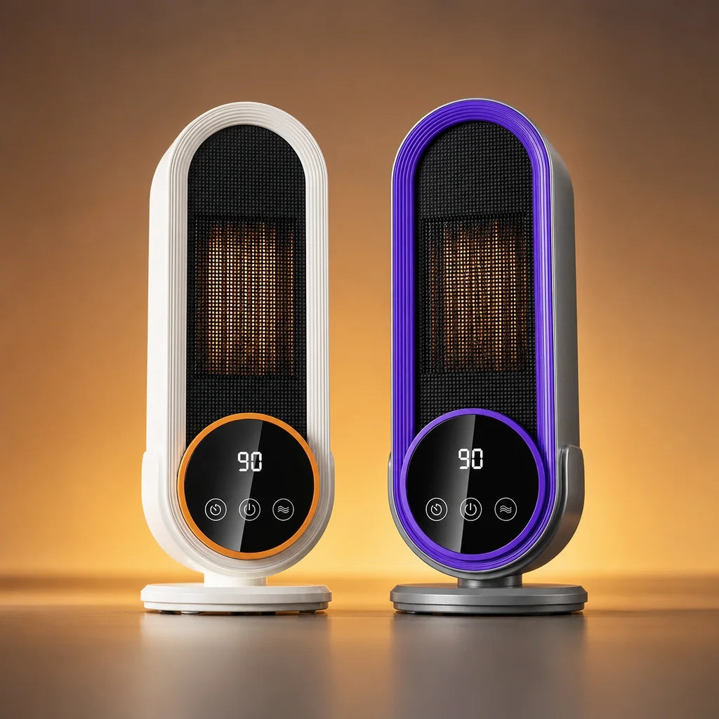 Portable Ceramic Heater Touch Control Tip-Over Protection Energy-Efficient Heating Quiet Operation | Sansoti