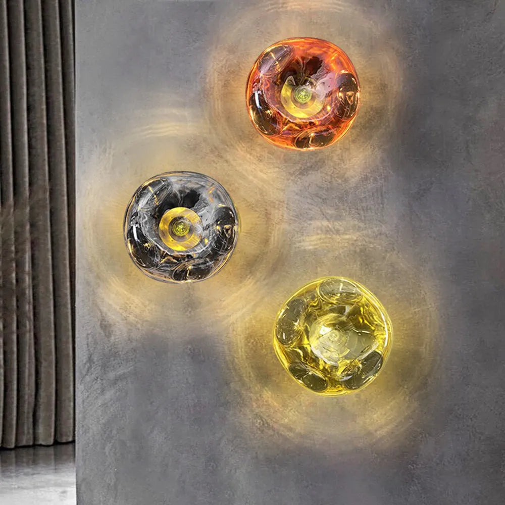 Wandlampe Amber Handgefertigt PMMA Metall Warmweiß E27 12W Wohnzimmer Schlafzimmer Luxus | Restfield