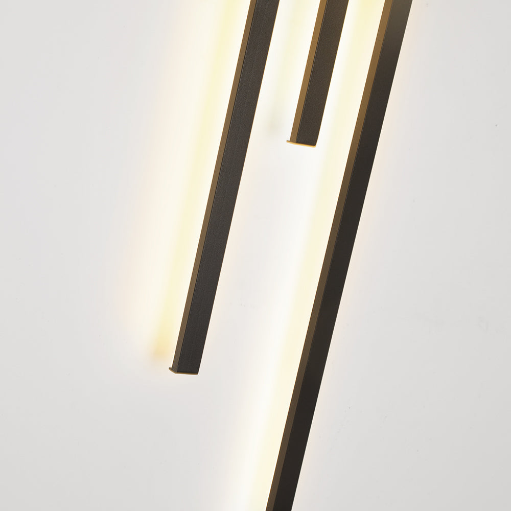 Moderne Wandleuchte mit linearem Design aus Metall und Acryl für Studio, Schlafzimmer, Wohnzimmer und Flur - LED | Sansoti