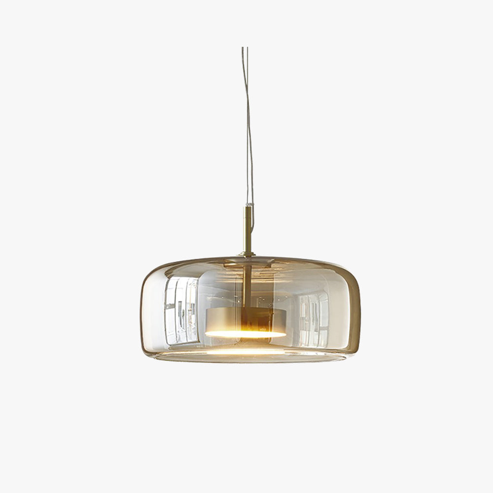 Retro Hanglamp Glas en Metaal Goudkleur LED Verlichting Slaapkamer Woonkamer Eetkamer Vintage Stijl Design | Sansoti