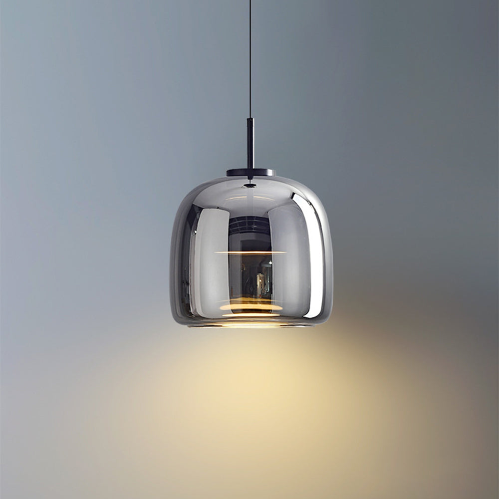 Retro Hanglamp Glas en Metaal Goudkleur LED Verlichting Slaapkamer Woonkamer Eetkamer Vintage Stijl Design | Sansoti
