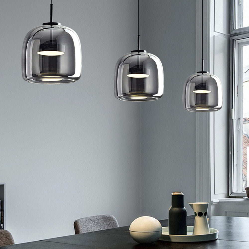Retro Hanglamp Glas en Metaal Goudkleur LED Verlichting Slaapkamer Woonkamer Eetkamer Vintage Stijl Design | Sansoti