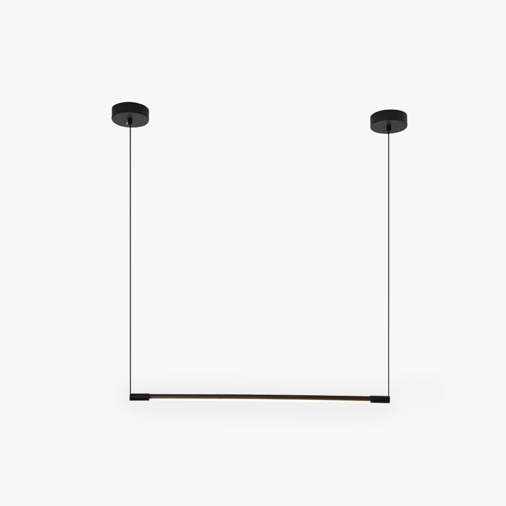 Linear Pendant Light Black Metal LED Dimmable Acrylic Dining Table Living Room Bedroom Ceiling Light | Sansoti