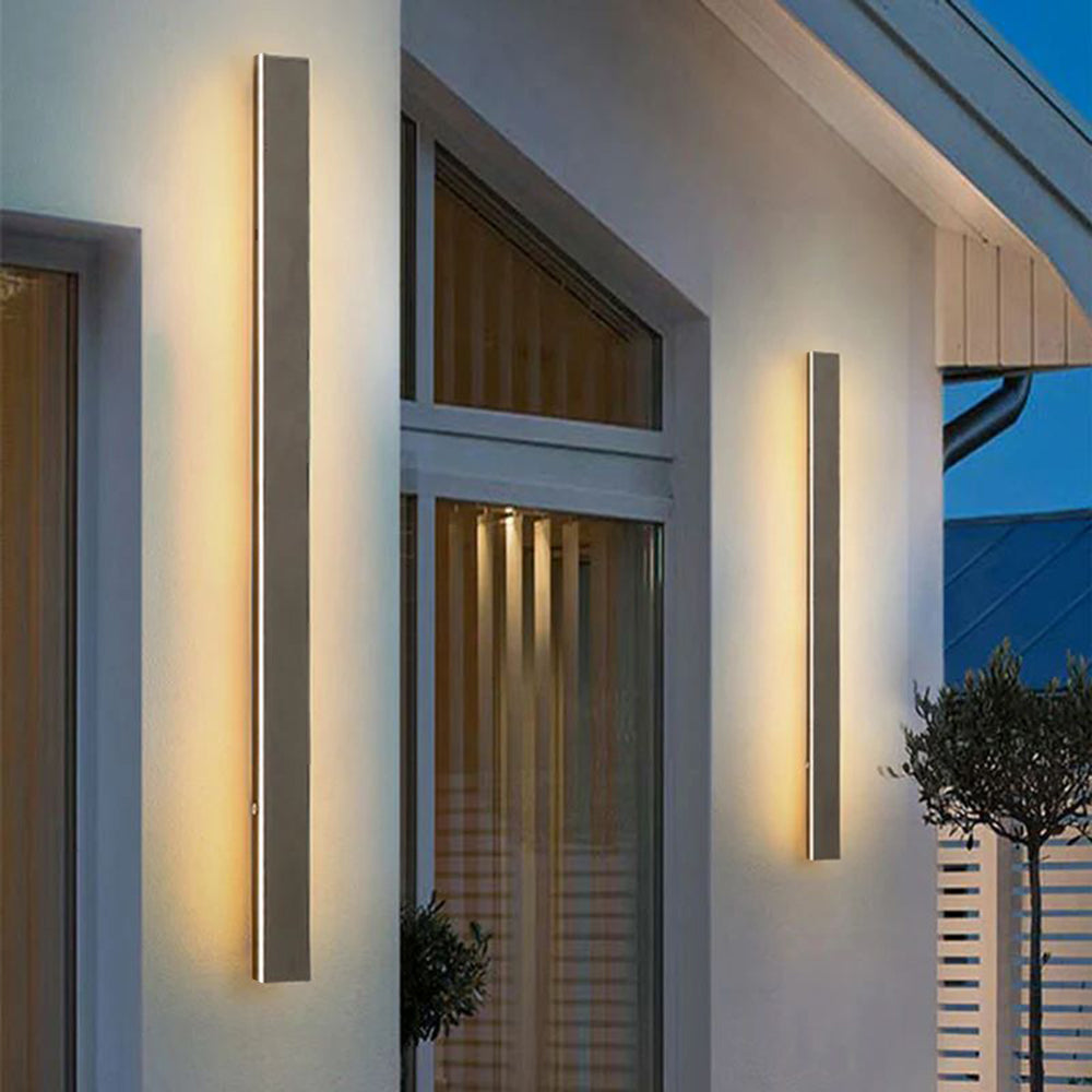 Buitenwandlamp LED Lineair Metaal Acryl IP65 Tuin Gang Zwart 30-200cm Dimbaar | Sansoti