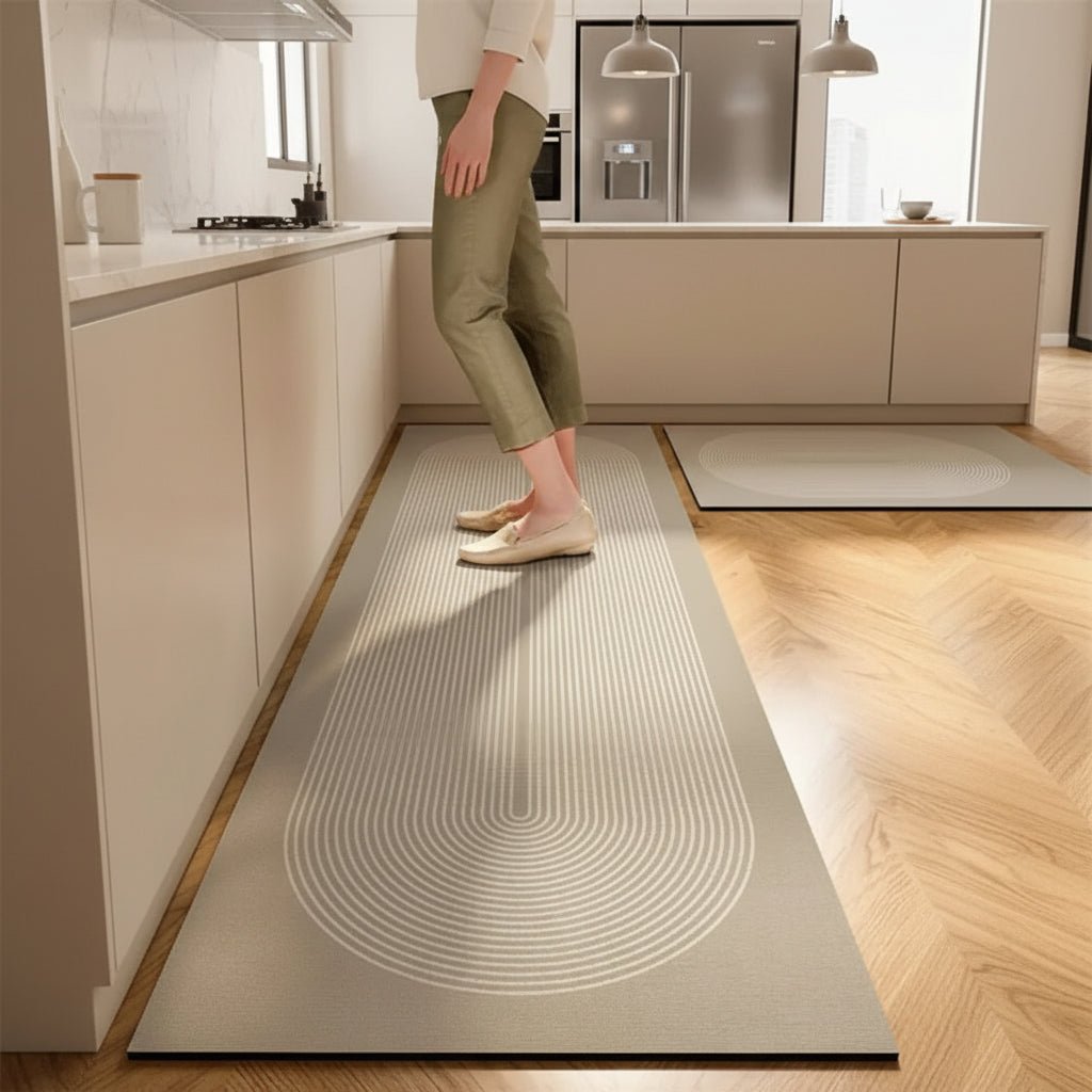 Antislip Keukenmat met Absorberend Oppervlak – Vermindert Vermoeidheid bij Koken – Rubberen Antislipbodem – Snel Drogend – Kortpolig Design – Geschikt voor Keuken Badkamer Wasruimte | Sansoti