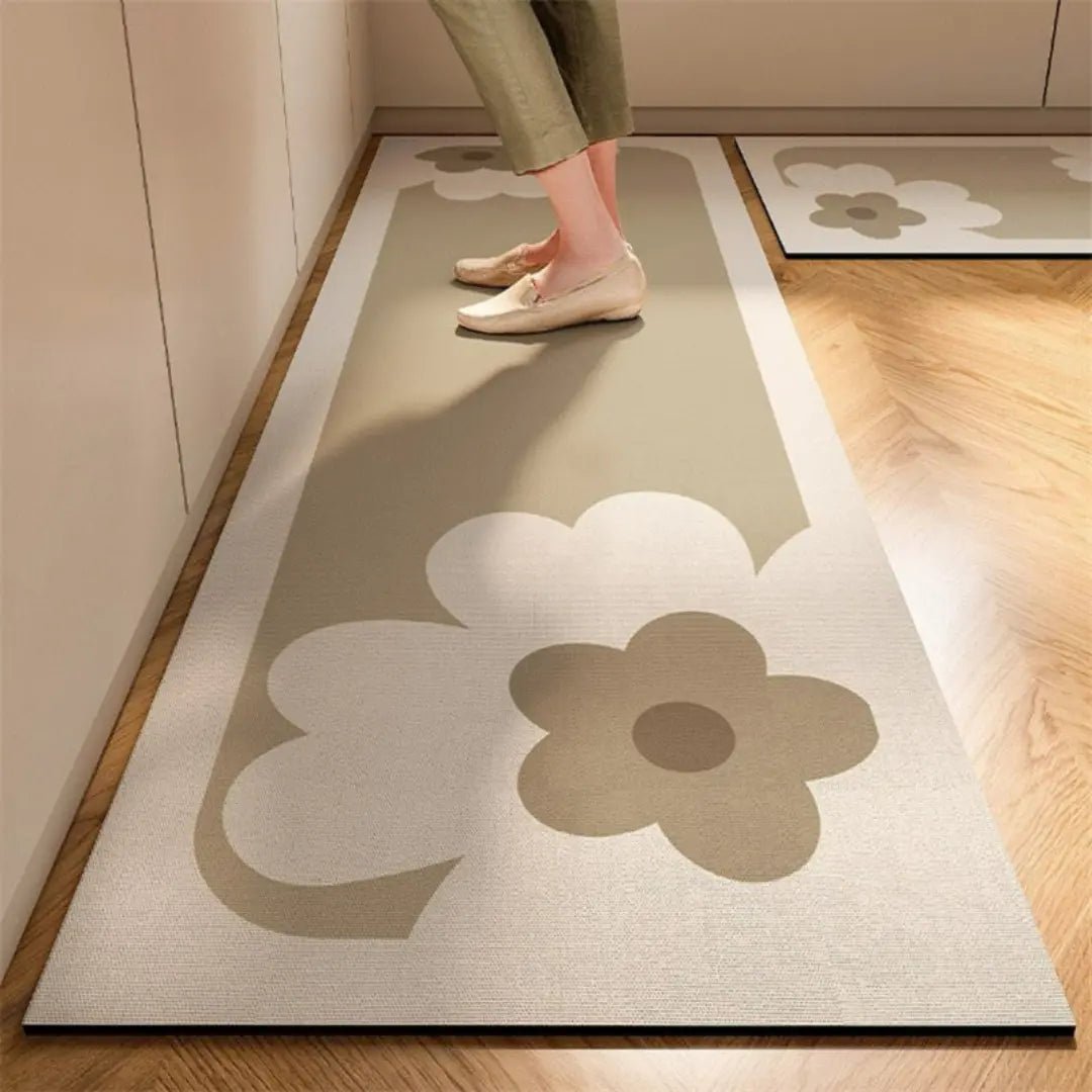 Antislip Keukenmat met Absorberend Oppervlak – Vermindert Vermoeidheid bij Koken – Rubberen Antislipbodem – Snel Drogend – Kortpolig Design – Geschikt voor Keuken Badkamer Wasruimte | Sansoti