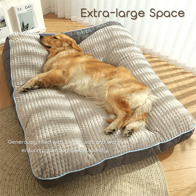 Hundebett Plüsch Rutschfest Waschbar Braun 80x64cm Orthopädisches Hundebett Groß