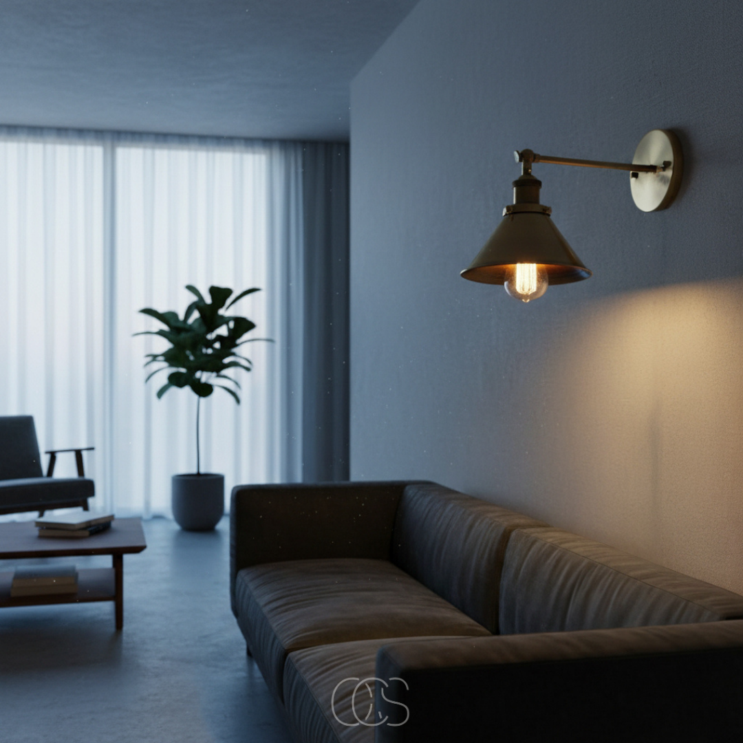 Wandlamp Verstelbaar Messing Vintage Metaal E27 Leeslamp Slaapkamer Woonkamer Hal Warm Licht Industrieel | Sansoti