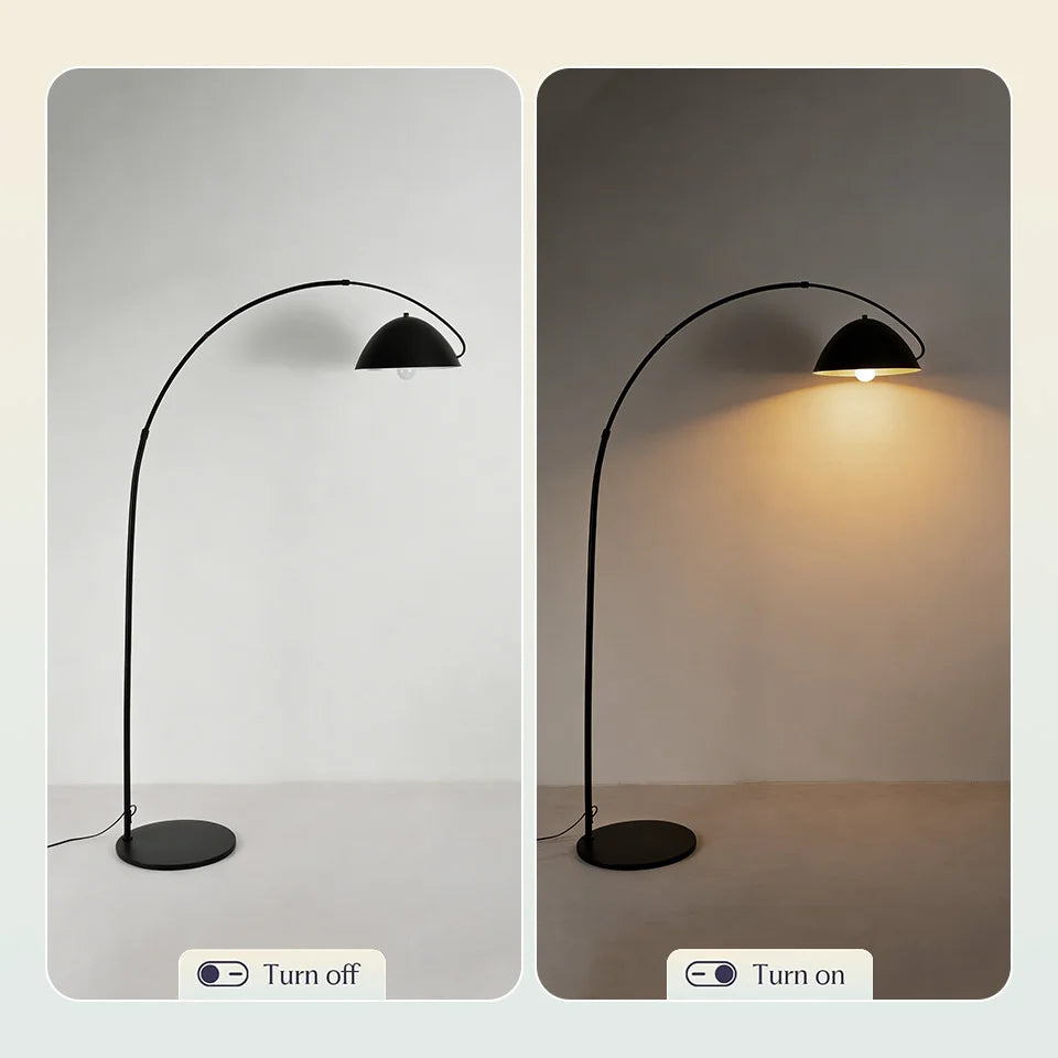 Boog Vloerlamp LED Modern 3 Lichtkleuren Dimbaar E27 Woonkamer | Sansoti
