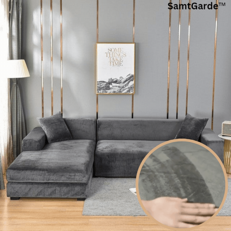 Elastic Velvet Sofa Cover Full Protection for Sofa Frame Universal Fit Soft Stylish Living Room | Sansoti