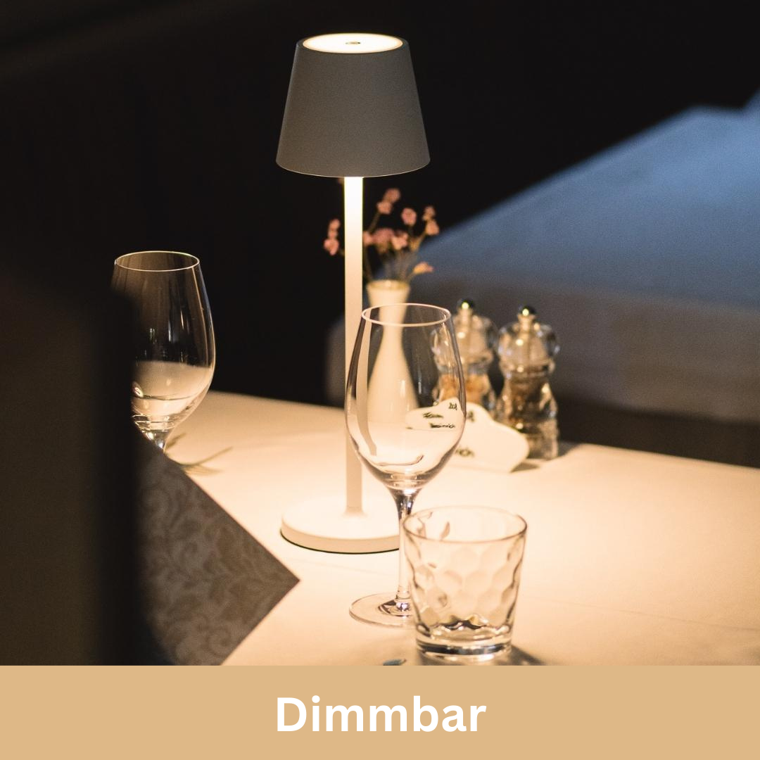 Oplaadbare Tafellamp met Aanraakbediening – Dimbaar Led-Licht – Draadloze Sfeerverlichting voor Binnen en Buiten | Sansoti