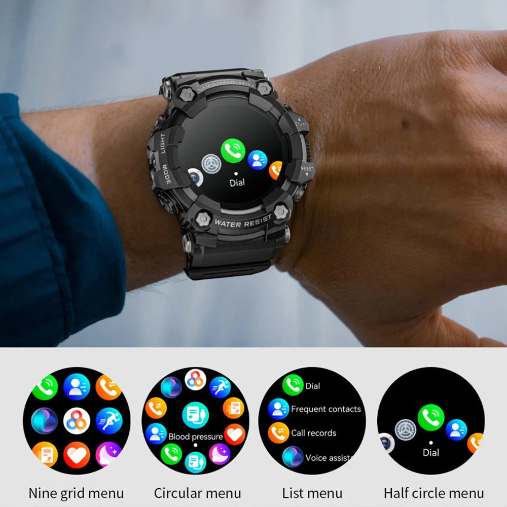 Sports watch 1.32-inch Touchscreen Waterproof 100+ Modes Bluetooth Heart Rate Monitor Sleep Tracking 15 Days | Sansoti