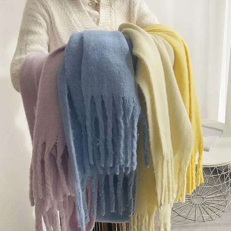 Kaschmirschal 240cm, weicher Winterschal für Damen und Herren, warmes Accessoire, Halstuch zum Wickeln für Herbst und Winter | Sansoti