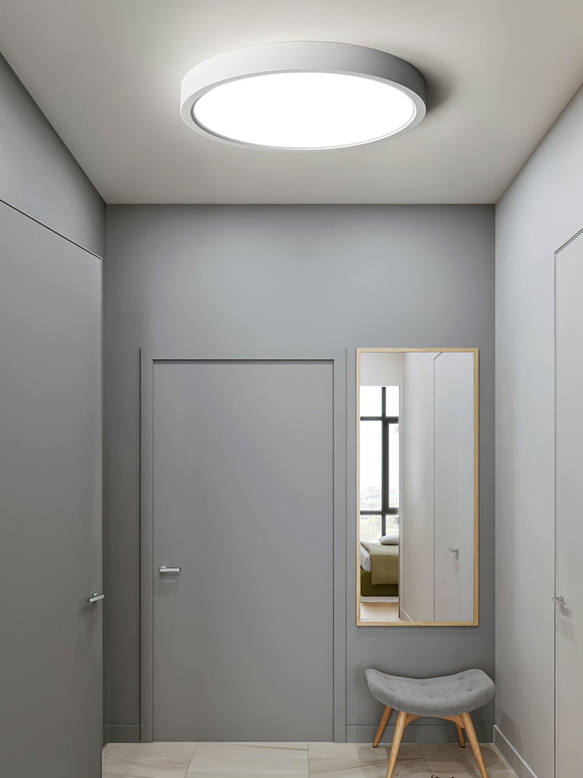 Ultradünne runde LED-Deckenleuchte mit minimalistischer moderner Ausführung für Wohnzimmer und Schlafzimmer, 5 Größen | Sansoti