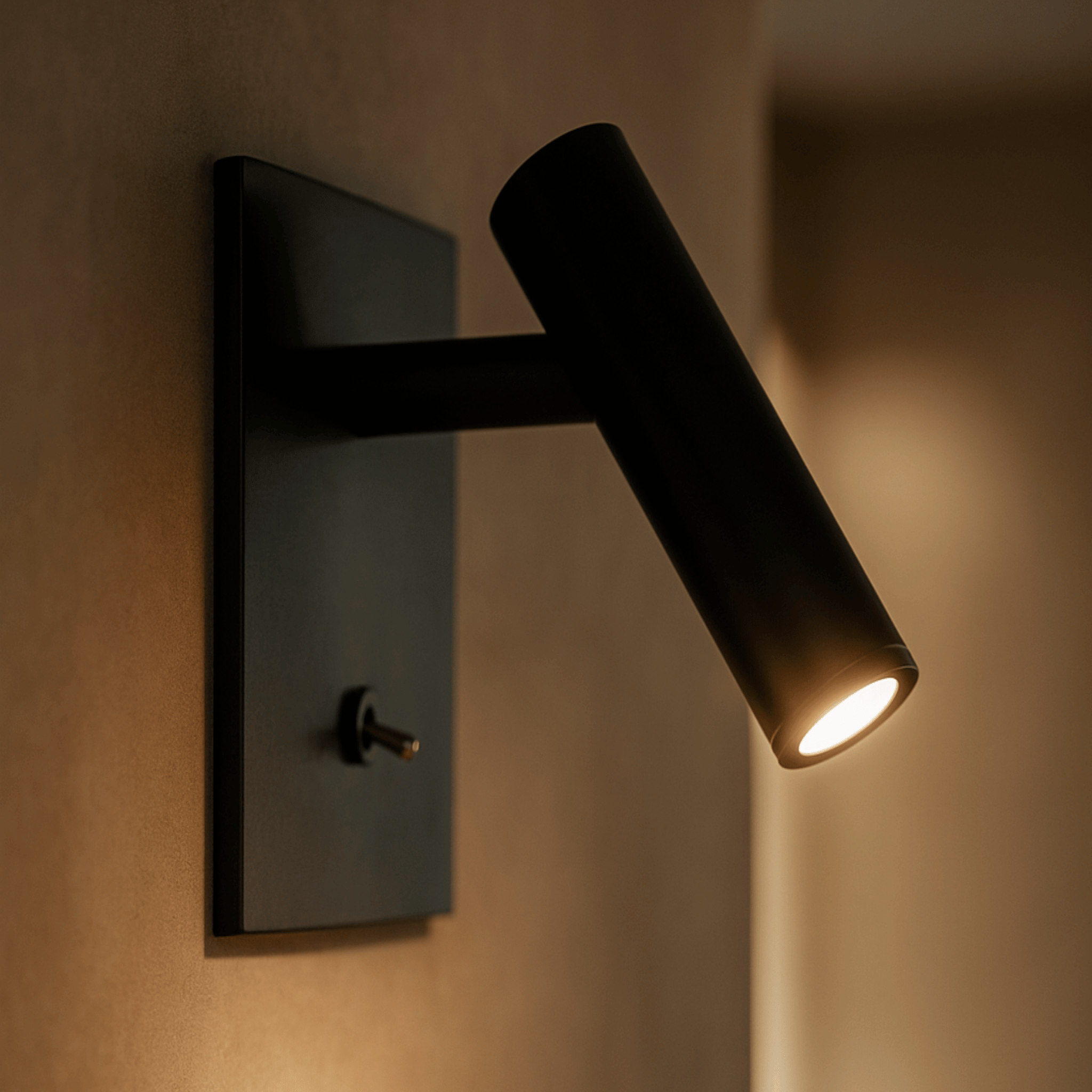 Wandlamp LED met Draaiknop Aluminium Zwart Wit Chroom Warm Wit Modern Design Verstelbaar voor Slaapkamer Gang Keuken 11×11cm | Sansoti