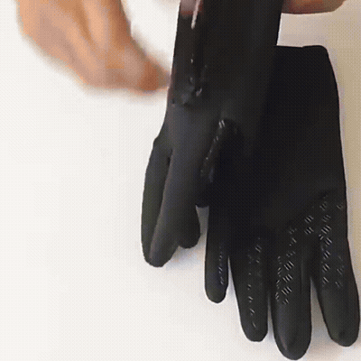Thermische Winterhandschuhe mit Touchscreen-Funktion, winddicht, rutschfestem Grip und wasserdicht für Outdoor-Aktivitäten, Schwarz | Sansoti